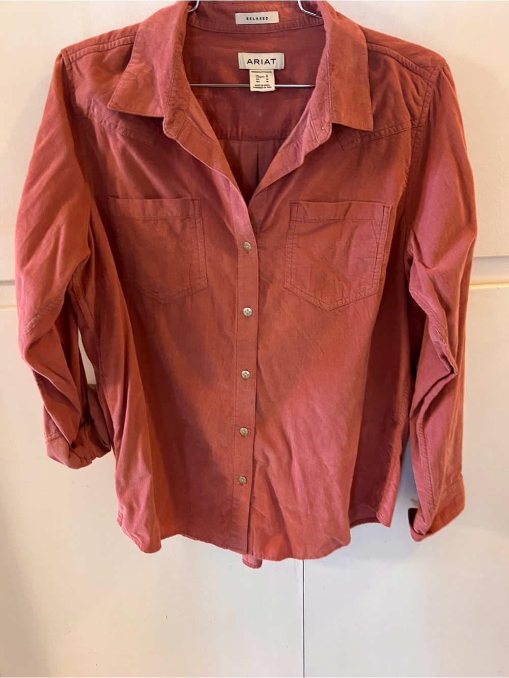 Ariat Billie Jean- Button-Front Long Sleeve Shirt in Dusty Rust